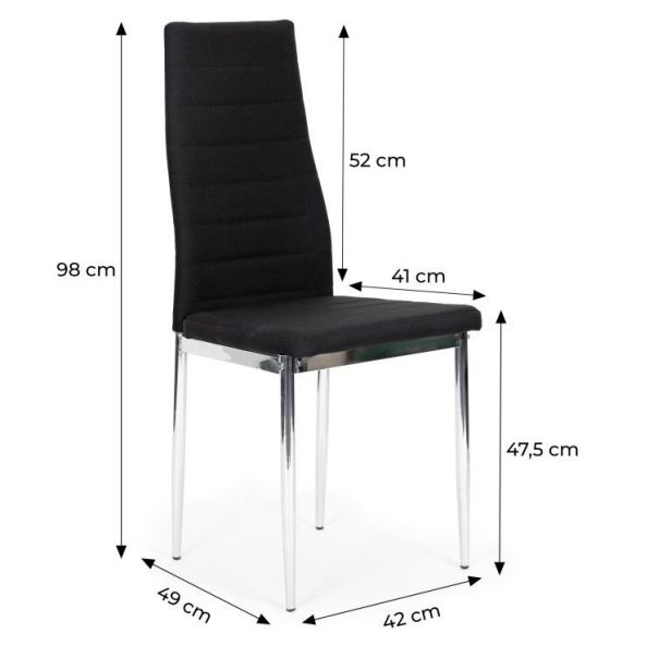 MODERNHOME Trepezarijske stolice set 4 kom tami eko koža black - DC855-C-4 BLACK