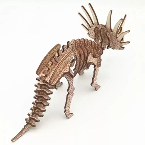 3d eko drvena puzzle - TRICERATOPS - 93-1