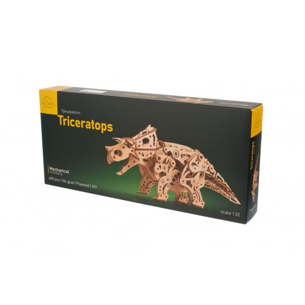 3D mehahnička puzla - UGEARS TRICERATOPS - 233-1-1
