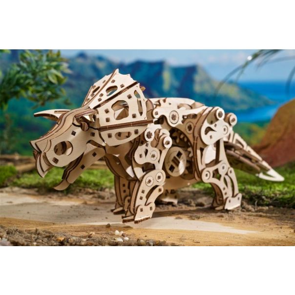 3D mehahnička puzla - UGEARS TRICERATOPS - 233-1-1