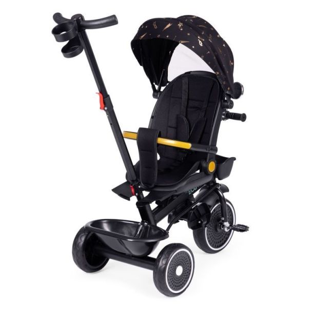 ECO TOYS Tricikl za decu sa rotirajućim sedištem i sklopivom tendom 2u1, crna - WQL-186 BLACK