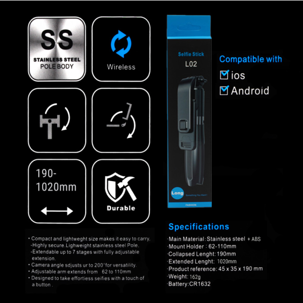 Tripod L02 beli - 213042