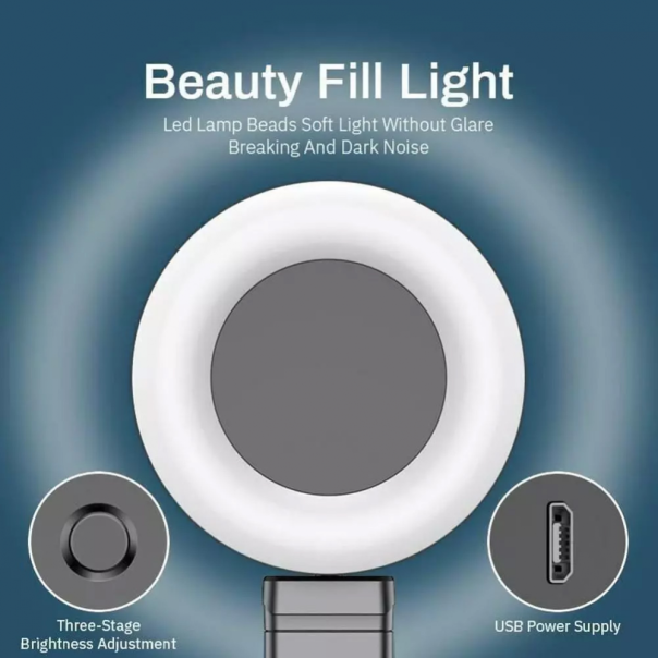 Tripod sa LED rasvetom A12 pink - 214942