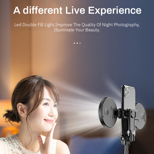 Tripod sa LED rasvetom R12 pink - 92207