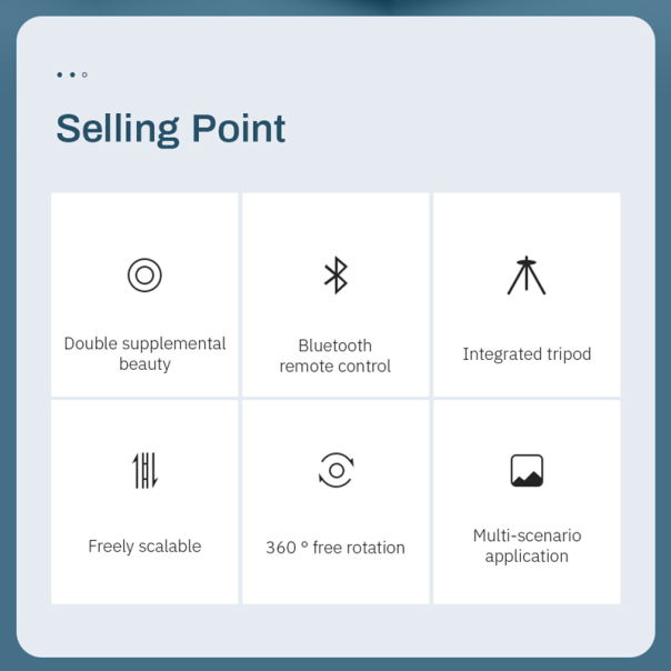 Tripod sa LED rasvetom R12 pink - 92207