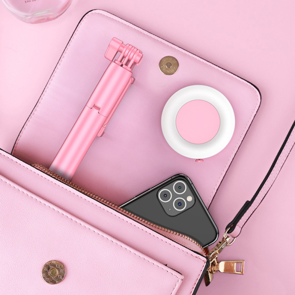 Tripod sa LED rasvetom R12 pink - 92207