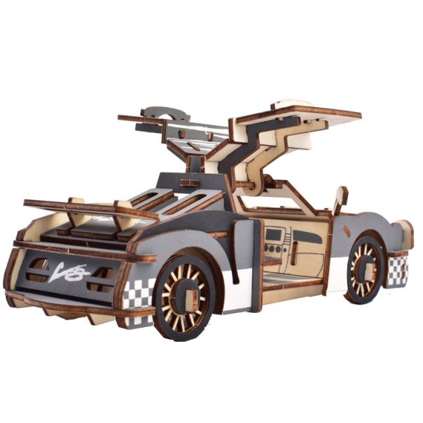3d drvena slagalica - Trkački automobil - 50-1-1