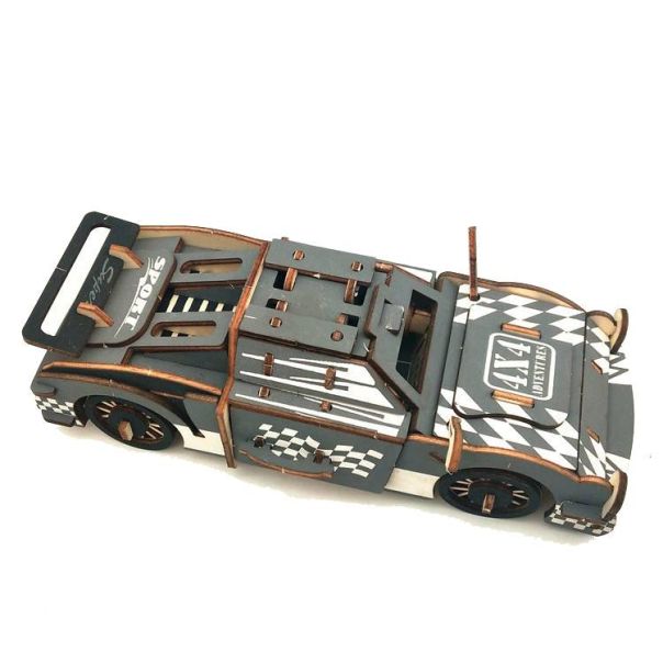 3d drvena slagalica - Trkački automobil - 50-1-1