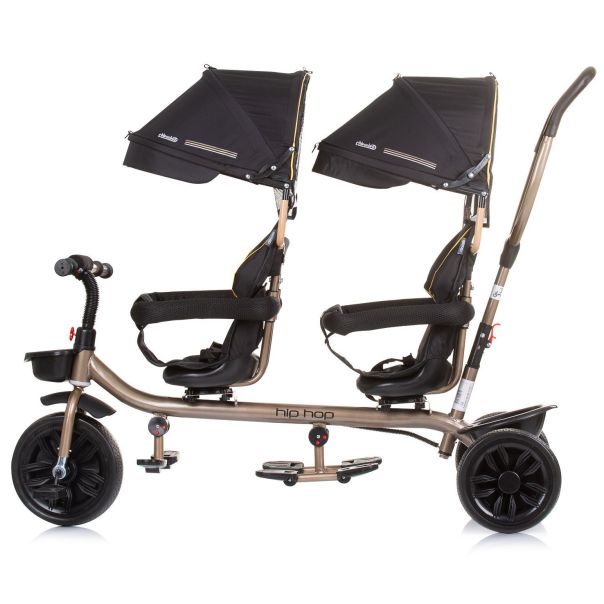 CHIPOLINO Tricikl za dva deteta hip hop ebony - TRKHH0231EB