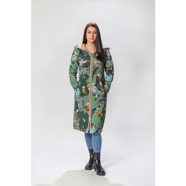 BAIKA Štrikani kaput za žene - Tropical - KOTRO