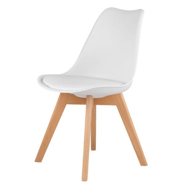 MODERNHOME Trpezarijske stolice set 4 kom filipo bela - PC-003 WHITE