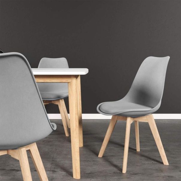 MODERNHOME Trpezarijske stolice set 4 kom filipo dark grey - PC-003 DG