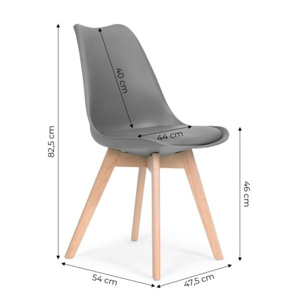 MODERNHOME Trpezarijske stolice set 4 kom filipo dark grey - PC-003 DG