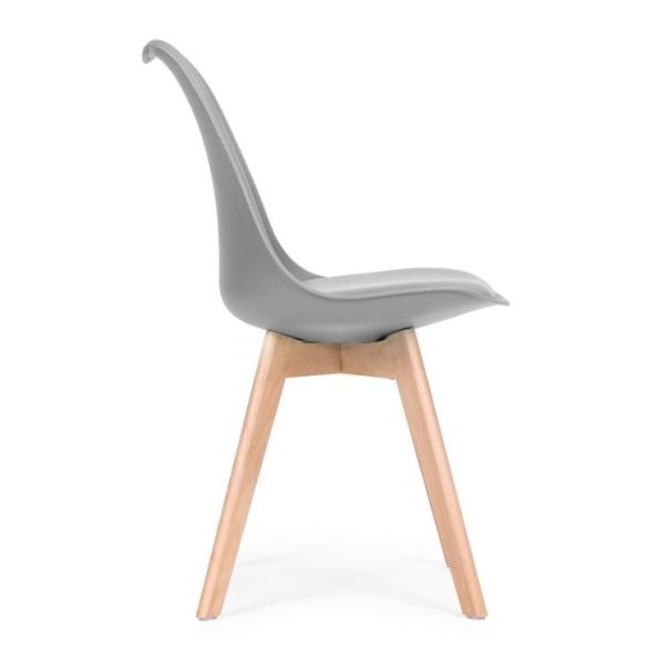 MODERNHOME Trpezarijske stolice set 4 kom filipo light grey 2 - PC-003 GREY-1