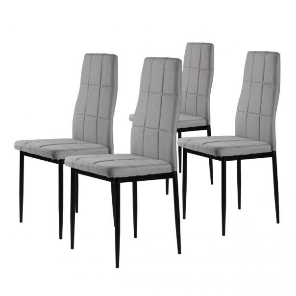 MODERNHOME Trpezarijske stolice set 4 kom tami light gray - DC860-4 LG