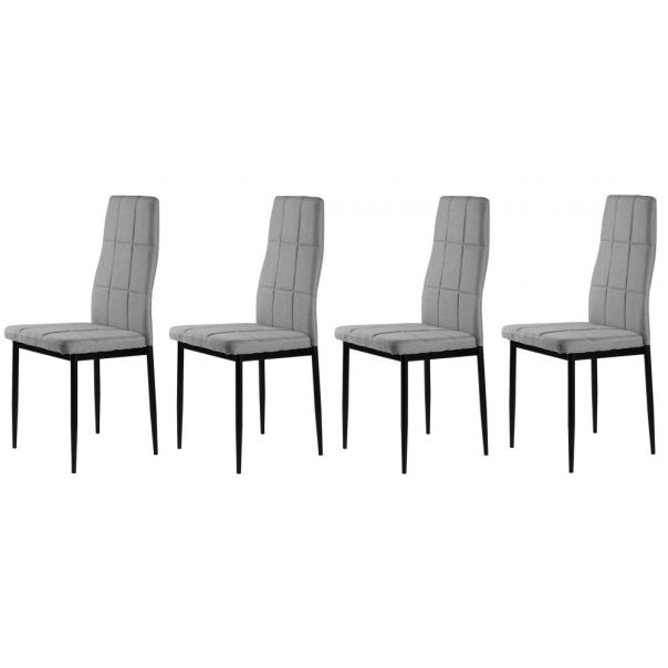 MODERNHOME Trpezarijske stolice set 4 kom tami light gray - DC860-4 LG