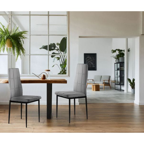 MODERNHOME Trpezarijske stolice set 4 kom tami light gray - DC860-4 LG