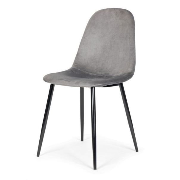 MODERNHOME Trpezarijske stolice set 4 kom velvet siva - J933 GRAY-1