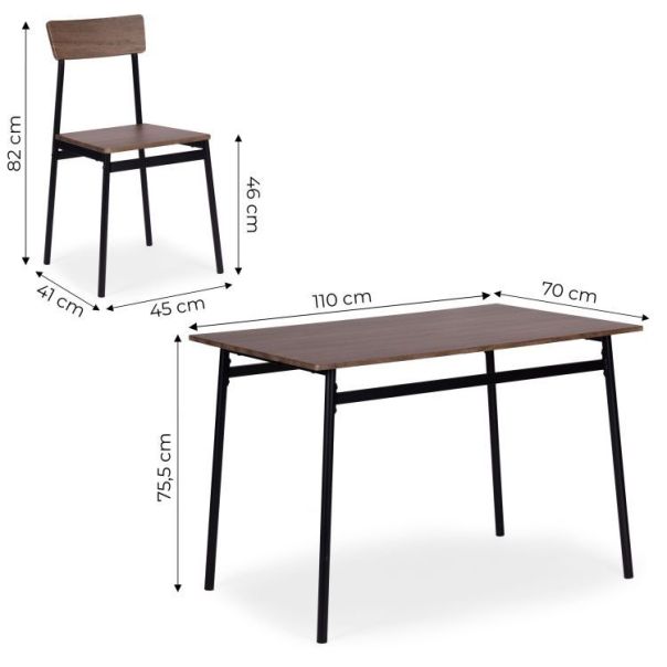 MODERNHOME Trpezarijski set sto + 4 stolice malmo - EP2828259