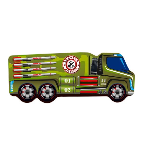 Dečiji Krevet za Dečake 140X70Cm Truck Army - 7525