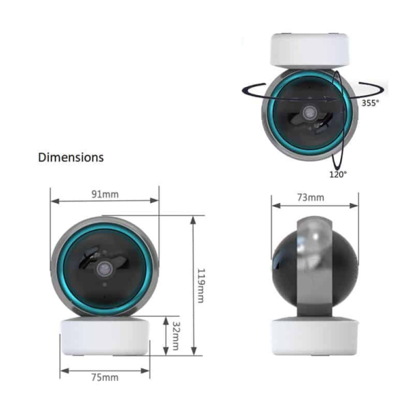 Smart kamera Tuya Wif PT 5MP MUF4 AG5M - 600255
