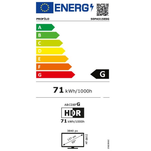 PROFILO TV SMART LED 50 inch 50PA515ESG UHD 3840x2160/ANDROID 11/DVB-T2/C/S2/Siva - TV002