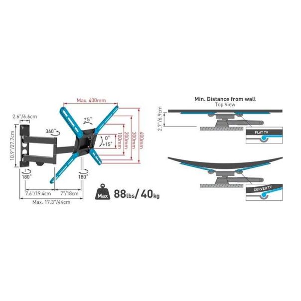 BARKAN Nosač za TV do 65