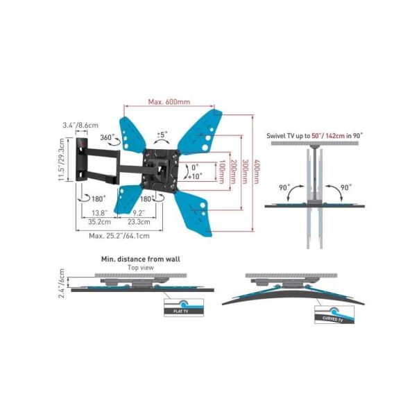 BARKAN Nosač za TV do 65