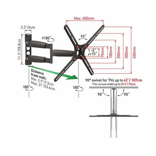 BARKAN BM343LP LCD TV zglobni zidni nosač do 65 inča - EP3156263