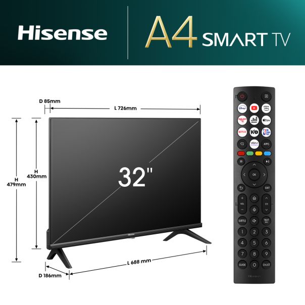 HISENSE Televizor 32A4N, HD, Smart TV - TVZ02719
