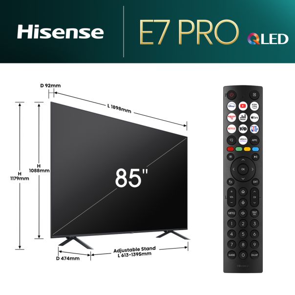 HISENSE Televizor 85E7NQ PRO, Ultra HD, Smart - TVZ02730