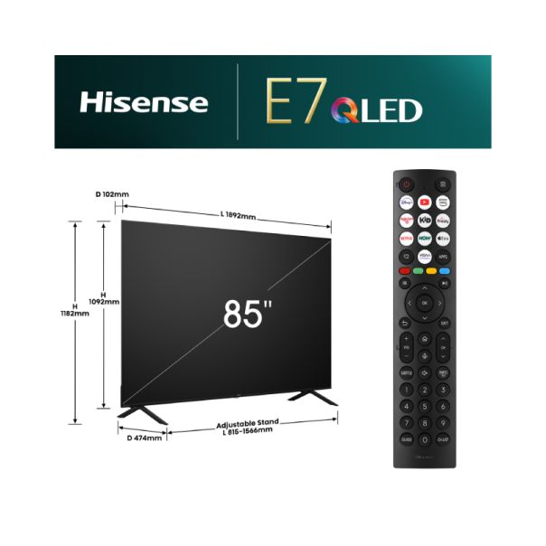HISENSE Televizor 85E7NQ, Ultra HD, Smart - TVZ02823