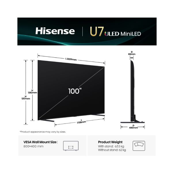 HISENSE Televizor 100U7Q, Ultra HD, Smart - TVZ02828