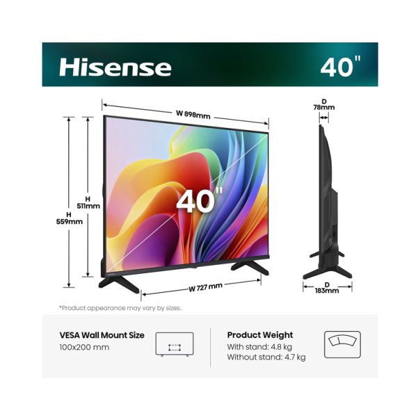 HISENSE 40 inča 40A4S LED FHD Smart TV - EP3100952