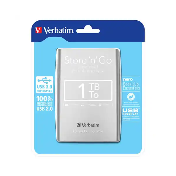 Eksterni hard disk 1TB Verbatim 53071 Silver - EP3127911