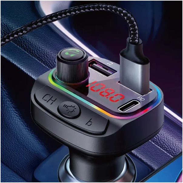 FM Transmiter i punjač Kettz Paya Bluetooth/2xUSB QC3.1/Type-C/LED - EP3020233