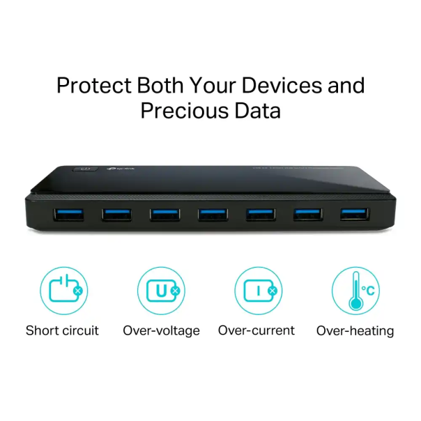 TP-Link USB HUB 7 port UH720 3.0 5V/2.4ATP-Link USB HUB 7 port UH720 3.0 5V/2.4A - EP3312272