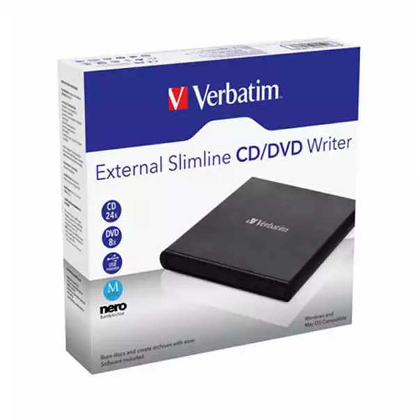USB DVD+-R/RW Verbatim SlimLine Eksterni Rezac - EP3042448