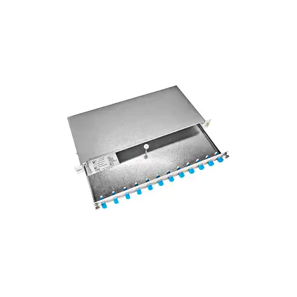 FO Splicebox 19 inča sa 4 LC singlemode duplex adapter Schrack HSELS08SLG RAL7035, PREMIUM - EP2890548