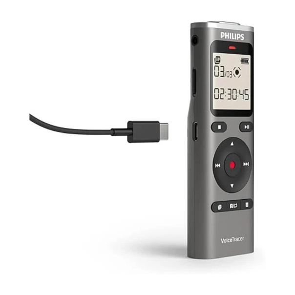 Diktafon Philips DVT1170 Mono/8GB/LCD/2x AAA/siva - EP2953981