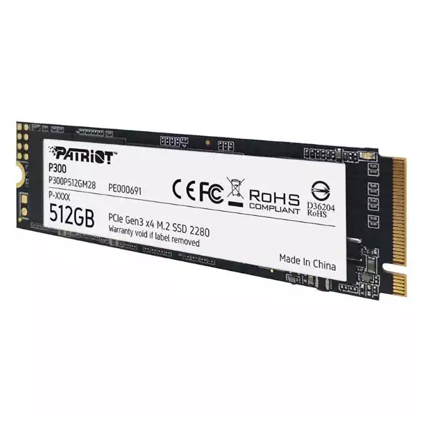 PATRIOT M.2 NVMe 512GB Patriot P300 1700MBs/1100MBs P300P512GM28 - 64062
