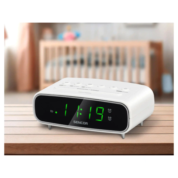 Fm radio sa digitalnim prikazom vremena SENCOR SRC 2600 W beli - EP2941383