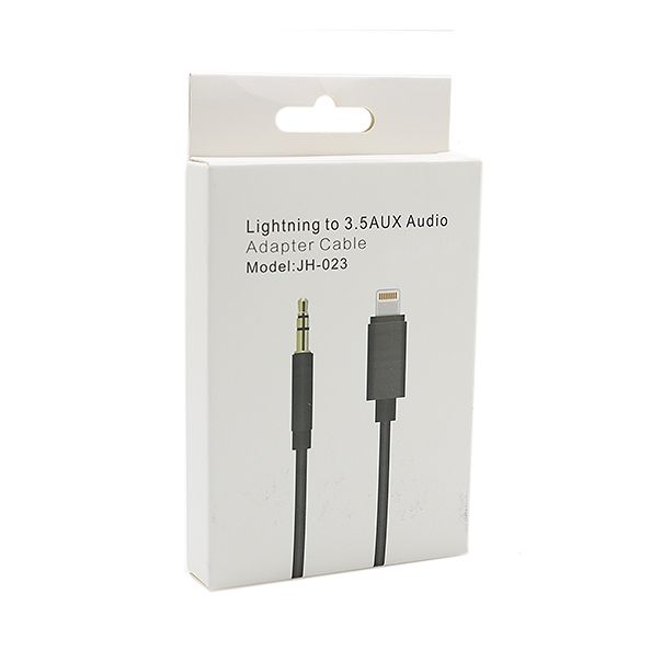 USB Data kabl Iphone Lightning na 3.5mm (AUX) muski JH-023, crna - U1710