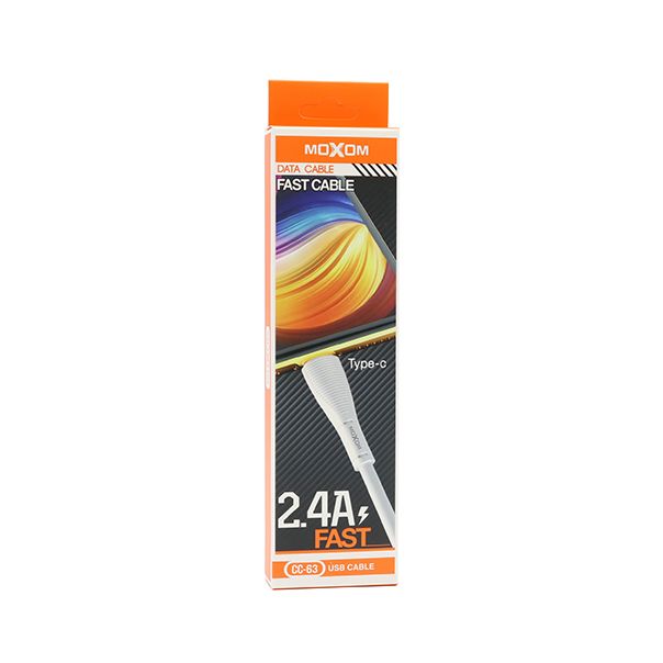 MOXOM USB data kabl CC-63 FAST Type C 1m, bela - U1832