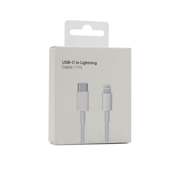 USB data kabl PD za iPhone Type C na Lightning 3A HQ, bela 1m - U1911
