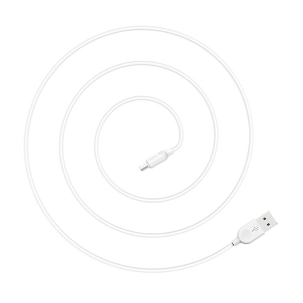 COMICELL USB data kabl Superior CO-BX14 2.4A Micro USB 1m, bela - U1990
