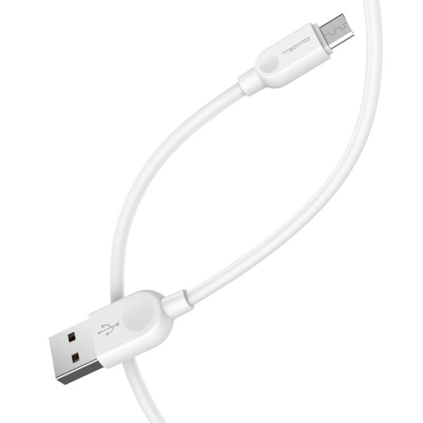 COMICELL USB data kabl Superior CO-BX14 2.4A Micro USB 1m, bela - U1990