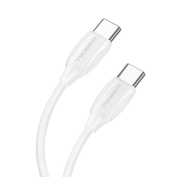 COMICELL USB data kabl Superior CO-BX19 Fast 60W 3A Type C na Type C 1m, bela - U2003
