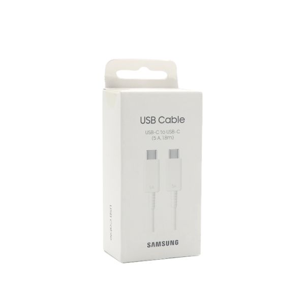 SAMSUNG USB data kabal EP-DX510-JWE Type C na Type C 1.8m 5A, bela - U2020