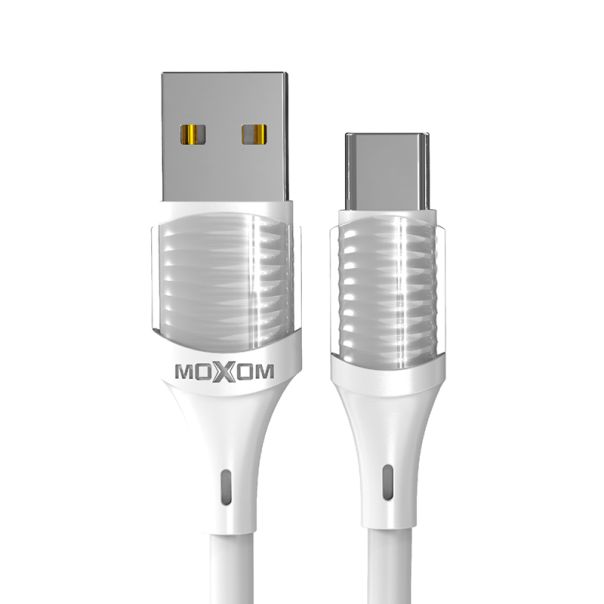MOXOM USB data kabal MX-CB109 3A Type C 1m, bela - U2068-1